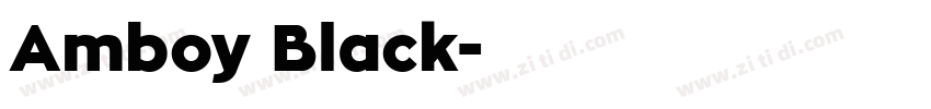 Amboy Black字体转换